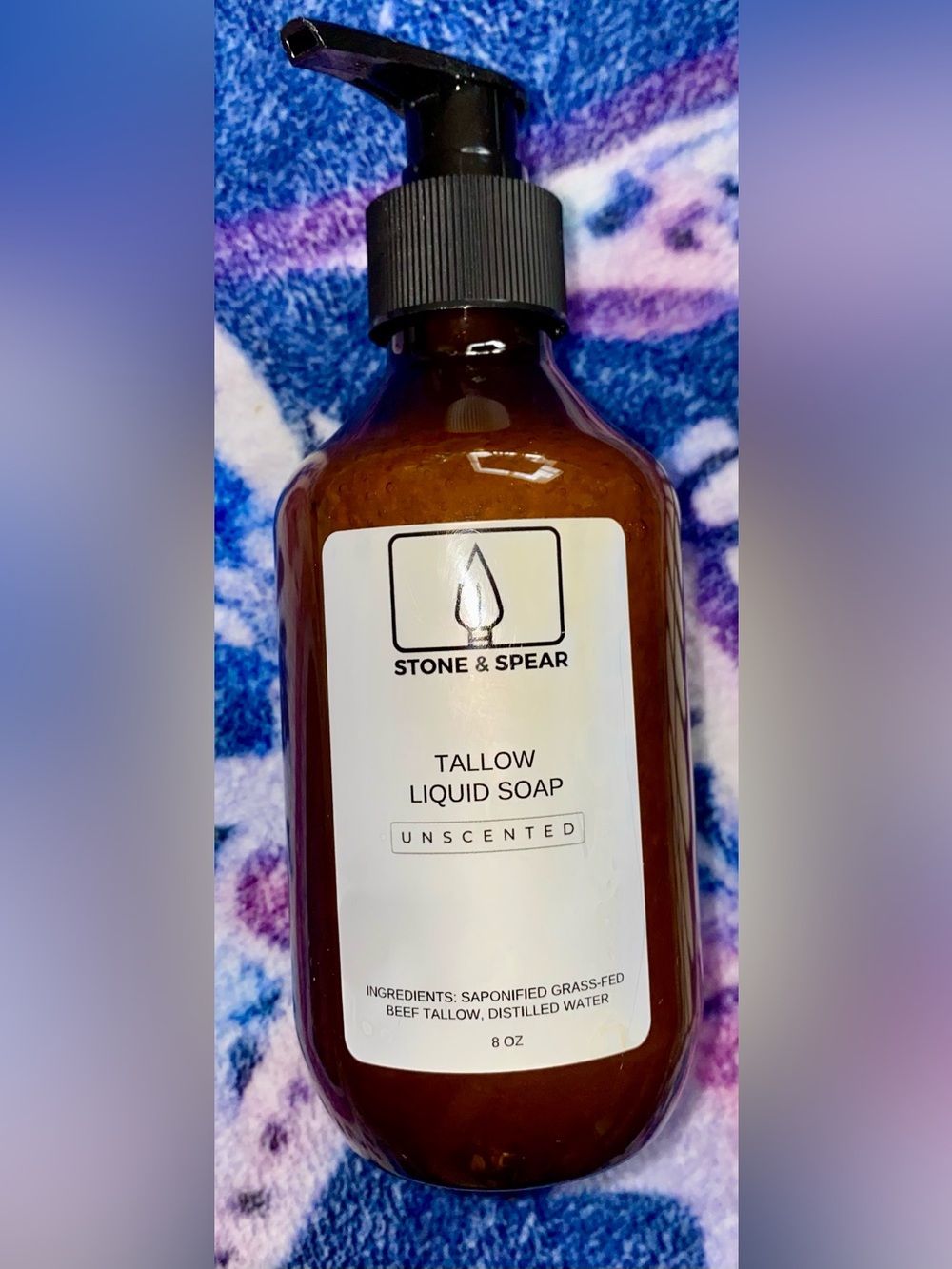 NEW STONE & SPEAR LIQUID TALLOW SOAP PUMP BOTTLE 8 OZ